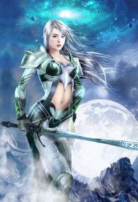 月光下的漂亮女人